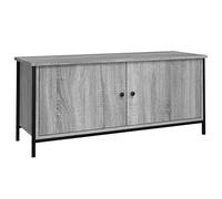 vidaXL Meuble TV avec Portes, Armoire de Télévision avec Compartiments, Meuble Télé avec Rangement Salon Salle de Séjour, Industriel, Sonoma Gris Bois d'Ingénierie