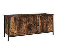 vidaXL Meuble TV avec Portes chêne fumé 102x35x45 cm Bois d'ingénierie