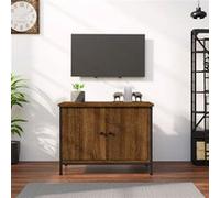 Vidaxl Meuble Tv Avec Portes Chêne Marron 60x35x45cm Bois D'ingénierie Marron