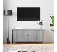vidaXL Meuble TV avec portes sonoma gris 102x35x45cm bois d'ingénierie826293 Gris G