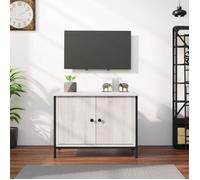 Vidaxl Meuble Tv Avec Portes Sonoma Gris 60x35x45 Cm Bois D'ingénierie Marron