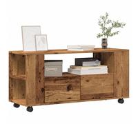 Vidaxl Meuble Tv Avec Roulettes Vieux Bois Bois D'ingénierie Marron