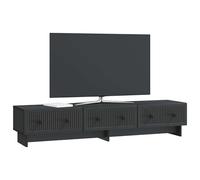 vidaXL Meuble TV avec tiroir Noir 147 x 34,5 x 30 cm Bois d'ingénierie, Salon, Meuble de Rangement Vintage, Cabinet rectangulaire spacieux, unité multimédia Moderne, Meuble TV décoratif