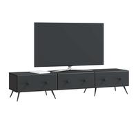 vidaXL Meuble TV avec tiroir Noir 147 x 34,5 x 30 cm Bois d'ingénierie, Salon, Meuble TV Moderne, unité de Rangement rectangulaire, Meuble Fonctionnel, étagère Design pour Organiser