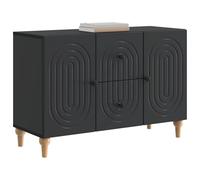 vidaXL Meuble TV avec tiroir Noir 89 x 34,5 x 60 cm Bois d'ingénierie, Meuble de Salon Tendance, Design rectangulaire, Buffet Pratique, Grand Rangement, unité média Moderne, Bois reconstitué