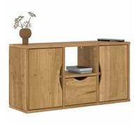 vidaXL Meuble TV ODDA 79x24x40 cm avec tiroir pin massif Marron G