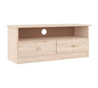 vidaXL Meuble TV avec tiroirs Alta 100x35x41 cm Bois Massif de pin, Support TV, Buffet TV, Meuble HiFi, Banc TV, Meuble télé, Meuble multimédia
