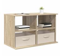 vidaXL Meuble TV avec tiroirs chêne Sonoma 79 x 40 x 48 cm pour salon, design moderne, matériaux durables, beaucoup d'espace de rangement pour des espaces élégants et fonctionnels, 5 unités
