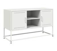 vidaXL Meuble TV Console 100,5×39×60,5 cm Blanc Acier