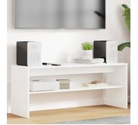 vidaXL Meuble TV blanc 100 x 30 x 40 cm Bois d'ingénierie, design contemporain