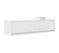 vidaXL Meuble TV Blanc 100 x 31 x 25.5 cm Bois d'ingénierie, Meuble TV Rectangle Moderne, étagères murales, Cabinet modulaire, Rangement Gain de Place pour Salon