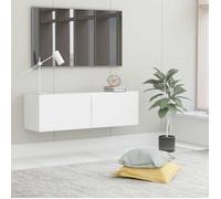 vidaXL Meuble TV Blanc 100x30x30 cm Aggloméré