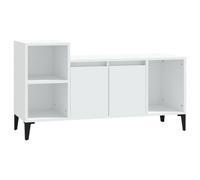 Vidaxl Meuble Tv Blanc 100x35x55 Cm Bois D'ingénierie Blanc
