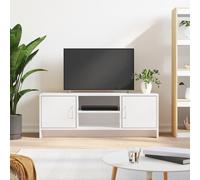 Vidaxl Meuble Tv Blanc 102x30x37,5 Cm Bois D'ingénierie Multicolore