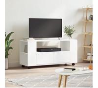 vidaXL Meuble TV blanc 102x34,5x43 cm bois d'ingénierie 833742