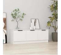 vidaXL Meuble TV Blanc 102x35x36,5 cm Bois d'ingénierie811358