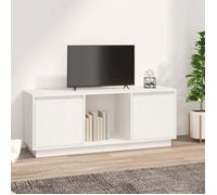 vidaXL Meuble TV Blanc 110,5x35x44 cm Bois de pin massif 814340