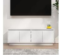 vidaXL Meuble TV Blanc 110x34x40 cm Bois de pin massif