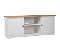 vidaXL Meuble TV Blanc 120x40x50 cm Bois de pin massif Gamme Panama