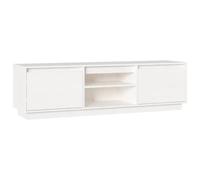 vidaXL Meuble TV 140x35x40 cm Blanc en bois de pin massif 840413