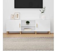 vidaXL Meuble TV Blanc 150x30x50 cm Bois d'ingénierie 812618