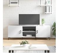 vidaXL Meuble TV 150x30x50 cm Bois d'ingénierie blanc