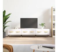 Vidaxl Meuble Tv Blanc 150x36x30 Cm Bois D'ingénierie Blanc
