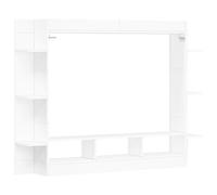 Vidaxl Meuble Tv Blanc 152x22x113 Cm Bois D'ingénierie Blanc