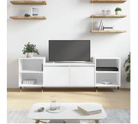 vidaXL Meuble TV 160×35×55 cm – Bois d'ingénierie, Blanc