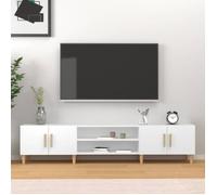 vidaXL Meuble TV blanc 180x31,5x40 cm bois d'ingénierie 816256