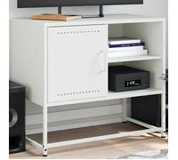 vidaXL Meuble TV en acier blanc 68 x 39 x 60,5 cm 846523