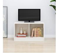vidaXL Meuble TV Blanc 70x33x42 cm Bois de pin massif