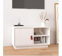 vidaXL Meuble TV Blanc 70x34x40 cm Bois de pin massif 818236