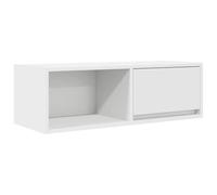 vidaXL Meuble TV Blanc 80x31x25,5 cm Bois d'ingénierie, Banc TV, Meuble HiFi, Centre de Divertissement, Buffet TV, Meuble multimédia, Console TV