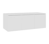 Vidaxl Meuble Tv Blanc 80x34x30 Cm Aggloméré Blanc
