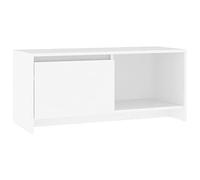 vidaXL Meuble TV Blanc 90x35x40 cm Bois d'ingénierie