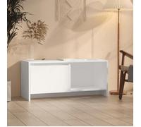 vidaXL Meuble TV Blanc 90x35x40 cm Bois d'ingénierie 809782