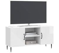 vidaXL Meuble TV Blanc Brillant 102 x 34,5 x 50 cm Bois d'ingénierie