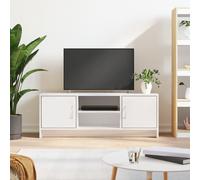 vidaXL Meuble TV blanc brillant 102x30x37,5 cm bois d'ingénierie 823255