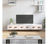 vidaXL Meuble TV blanc brillant 150x36x30 cm bois d'ingénierie 829126