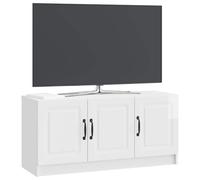 vidaXL Meuble TV Blanc Brillant 99 x 34,5 x 47 cm Bois d'ingénierie