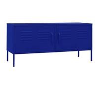 Vidaxl Meuble Tv Bleu Marine 105x35x50 Cm Acier Bleu