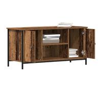vidaXL Meuble TV Bois Ancien 100 x 40 x 50 cm Bois d'ingénierie, Console Média Moderne, Cadre Rectangulaire en Acier, Solution de Rangement pour Salon, Design Fonctionnel, Meuble Fini Mat