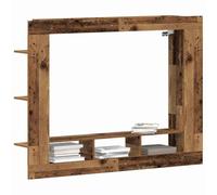 Meuble TV Mural - Bois Vieilli - 152x22x113 cm - Vintage - 3 Étagères