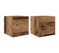 vidaXL Meuble TV Bois Ancien 30,5 x 30 x 30 cm Bois d'ingénierie, Meuble TV Moderne, Petit Rangement Rectangulaire, Organisateur de Salon, Cabinet TV Pratique, Centre de Divertissement