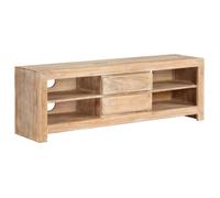 vidaXL Meuble TV Bois d'acacia massif 120 x 30 x 40 cm Marron clair 246099