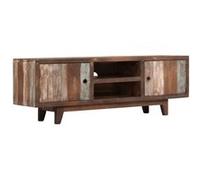 Vidaxl Meuble Tv Bois D'acacia Massif Vintage 118 X 30 X 40 Cm Marron