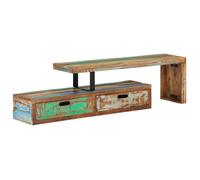 vidaXL Meuble TV – Armoire de télévision salon rétro en bois de récupération massif Marron