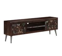 Vidaxl Meuble Tv Bois De Récupération Solide 140 X 30 X 45 Cm Marron