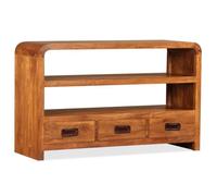 vidaXL Meuble TV en bois massif, finition Sesham, 90 x 30 x 55 cm